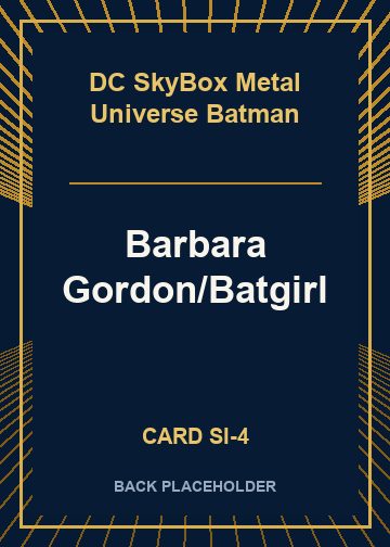 Barbara Gordon/Batgirl back card image