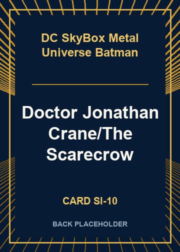Doctor Jonathan Crane/The Scarecrow back card image