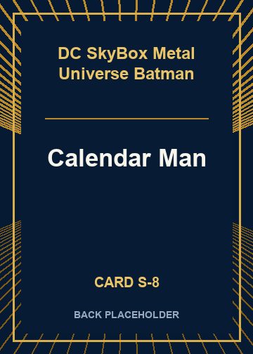 Calendar Man back card image
