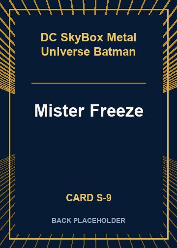 Mister Freeze back card image