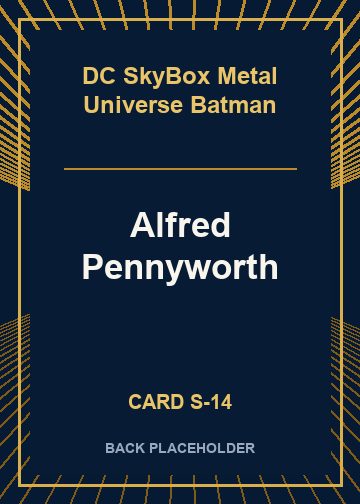 Alfred Pennyworth back card image
