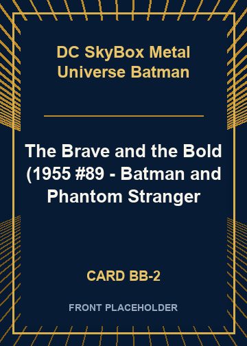 The Brave and the Bold (1955 #89 - Batman and Phantom Stranger front card image