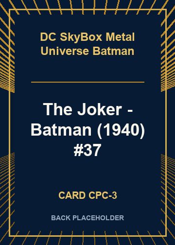 The Joker - Batman (1940) #37 back card image