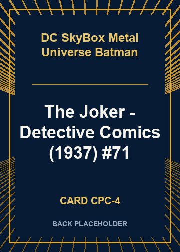 The Joker - Detective Comics (1937) #71 back card image