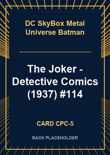 The Joker - Detective Comics (1937) #114 back card image
