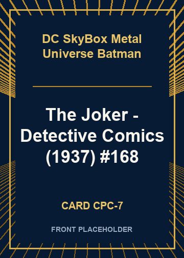 The Joker - Detective Comics (1937) #168 card thumbnail