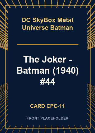 The Joker - Batman (1940) #44 front card image