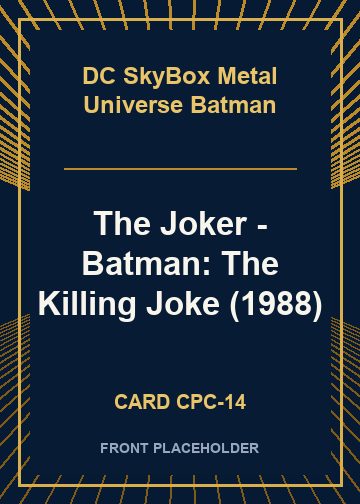 The Joker - Batman: The Killing Joke (1988) card thumbnail