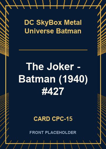The Joker - Batman (1940) #427 card thumbnail