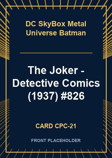 The Joker - Detective Comics (1937) #826 card thumbnail