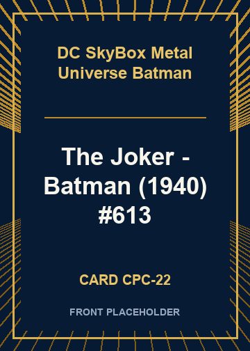 The Joker - Batman (1940) #613 card thumbnail