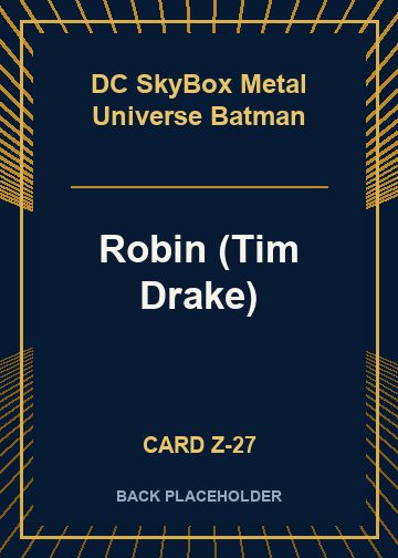 Robin (Tim Drake) back card image