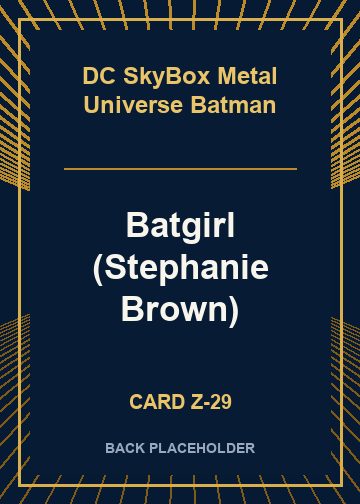 Batgirl (Stephanie Brown) back card image