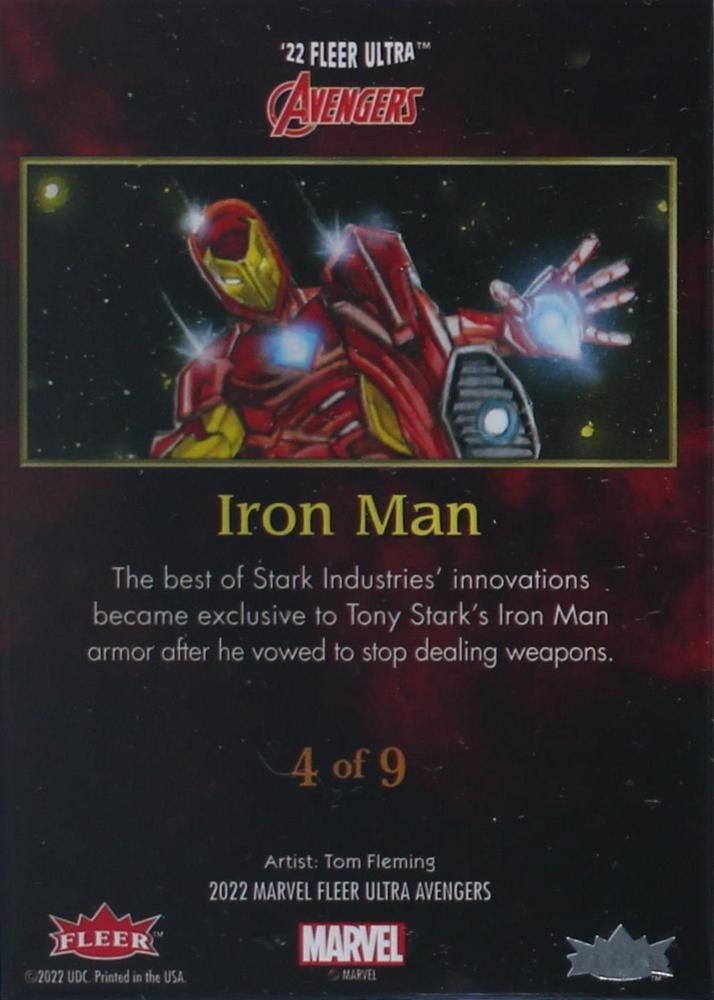 Iron Man back card image