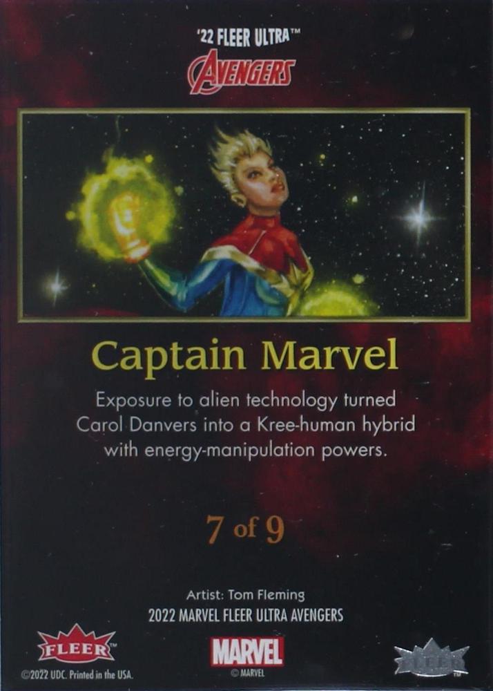 Captain Marvel back card image