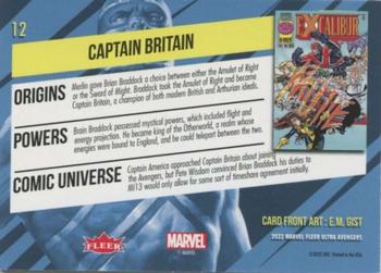 Captain Britain back artwork