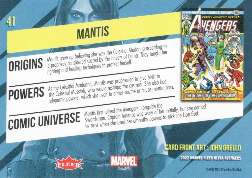 Mantis back card image