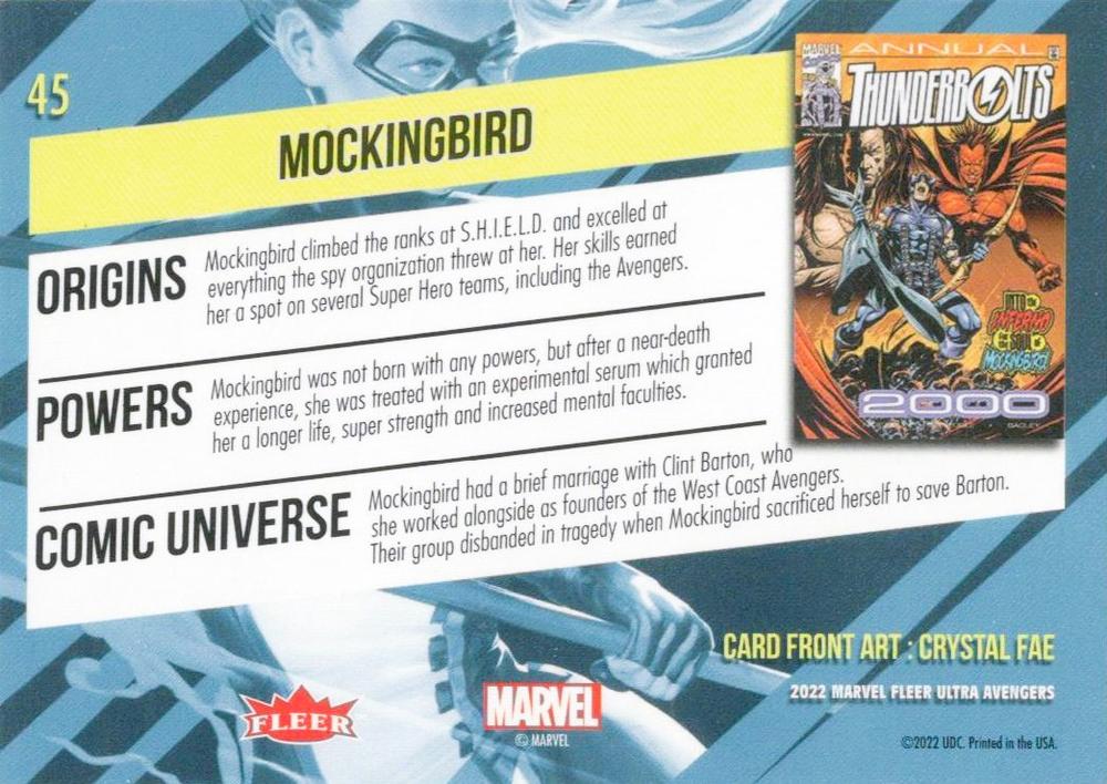 Mockingbird back card image