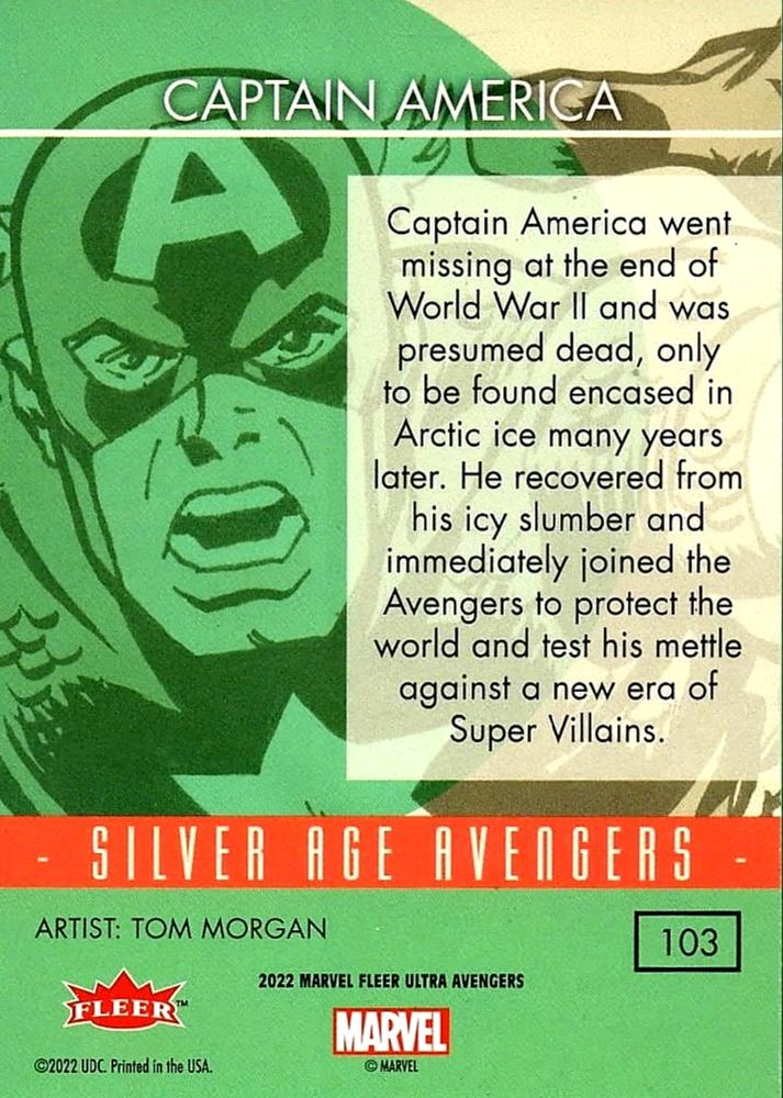 Captain America back card image