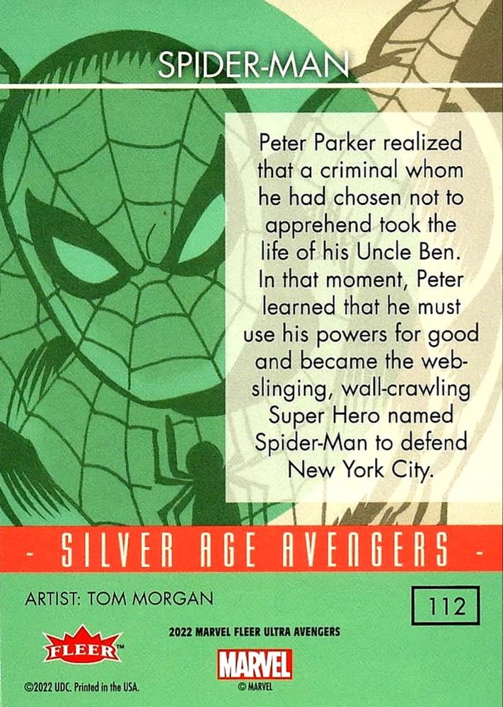 Spider-Man back card image