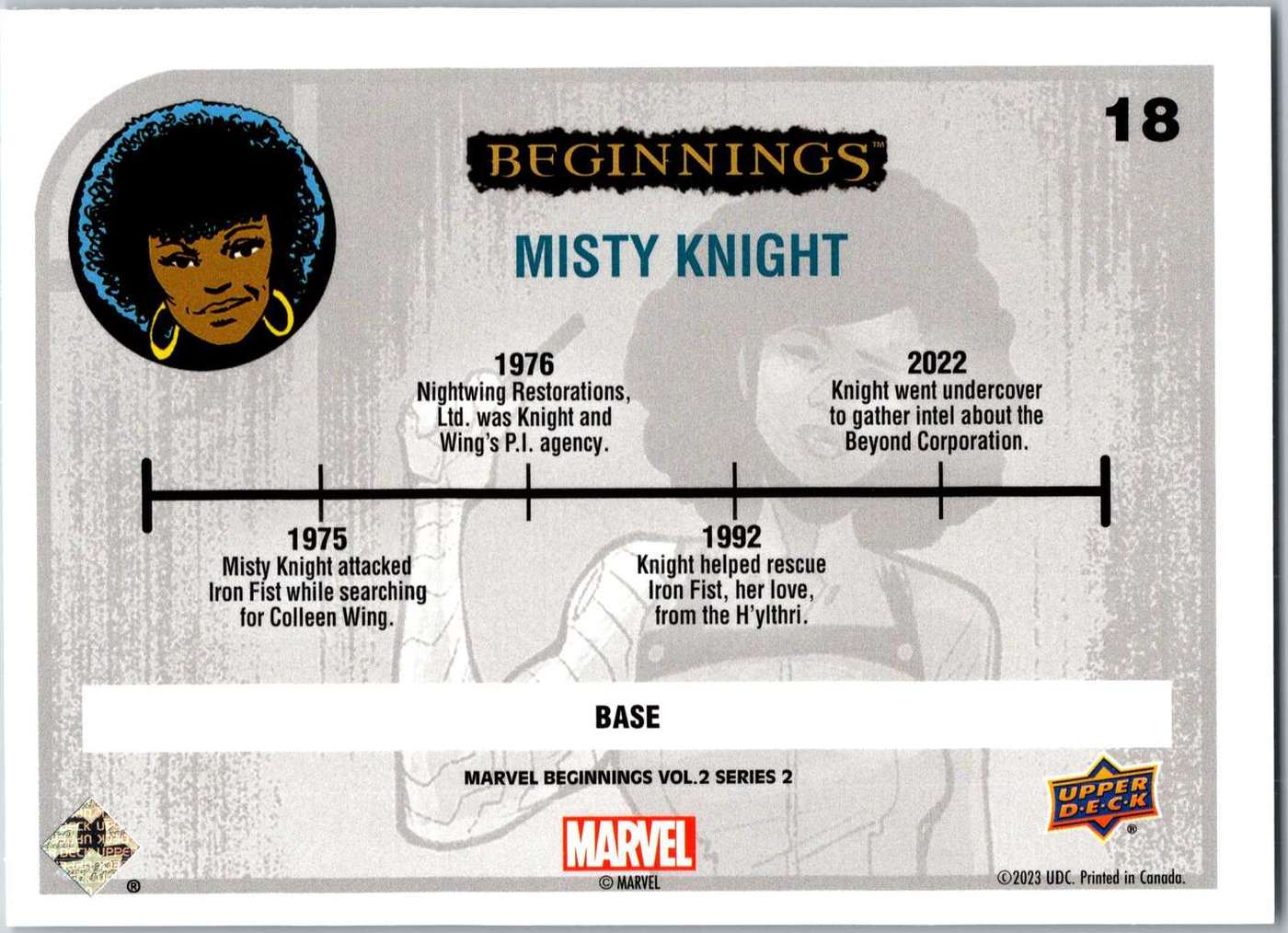 Misty Knight back artwork