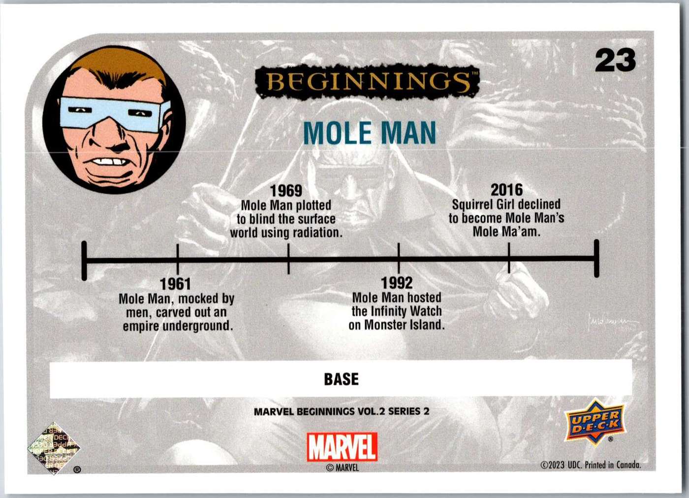 Mole Man back artwork