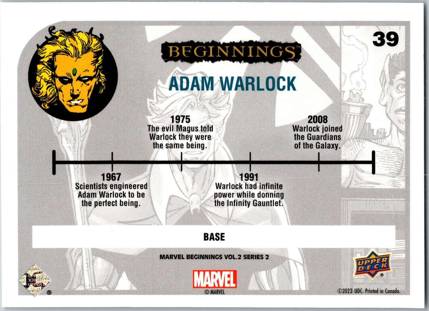 Adam Warlock back card image
