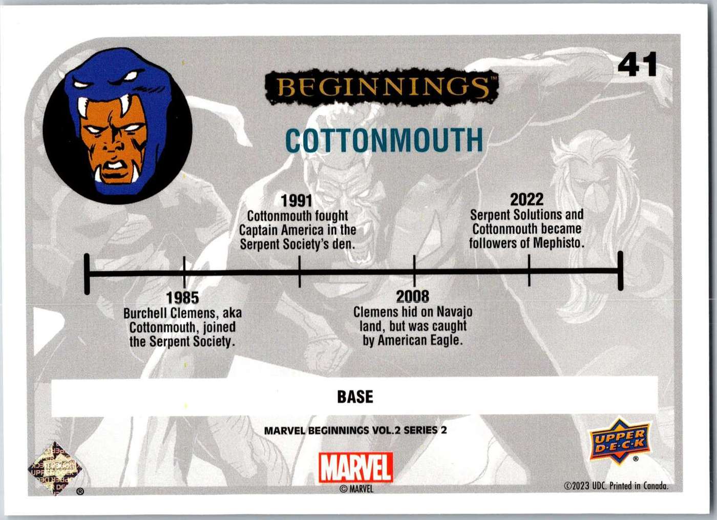 Cottonmouth back card image