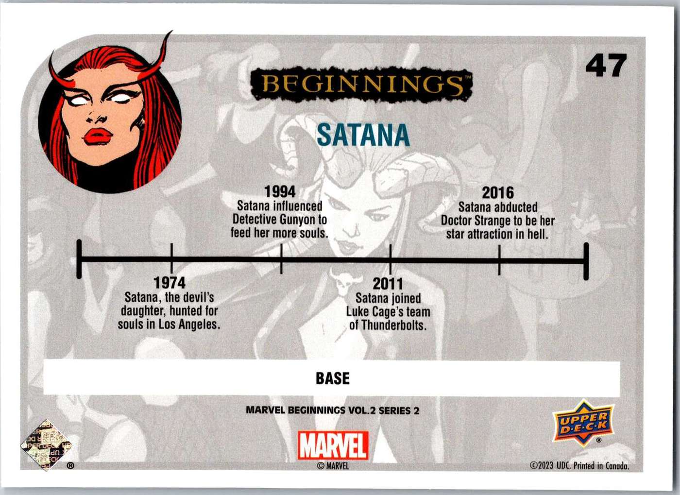 Satana back card image