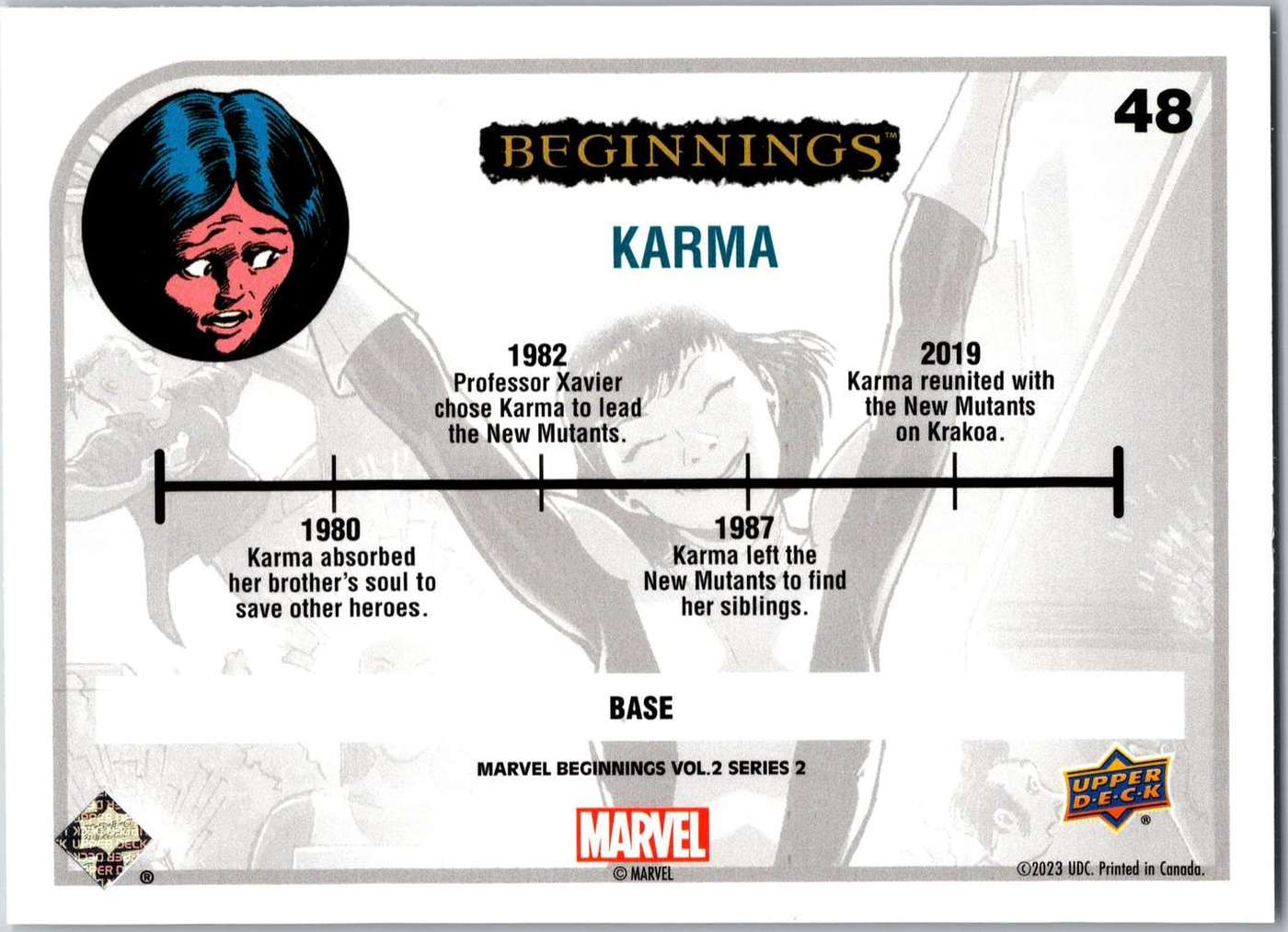 Karma back card image