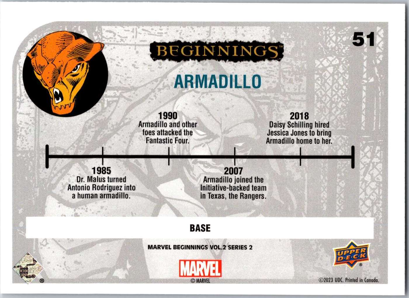 Armadillo back card image