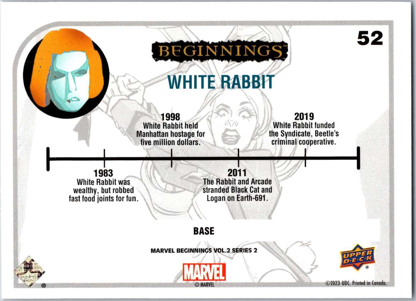 White Rabbit back card image