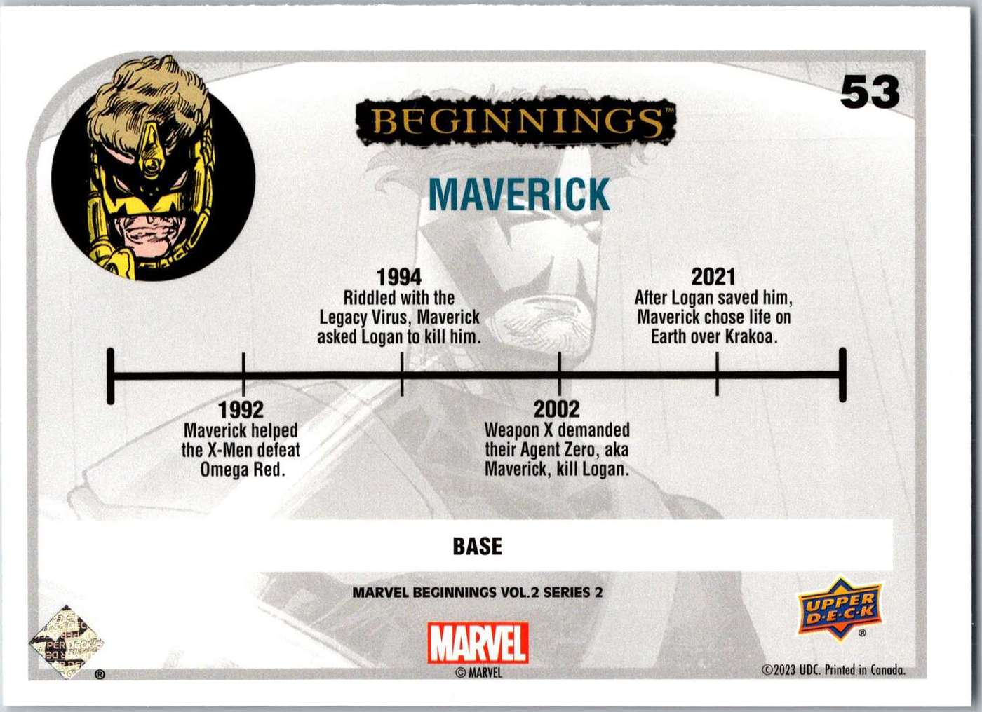 Maverick back card image