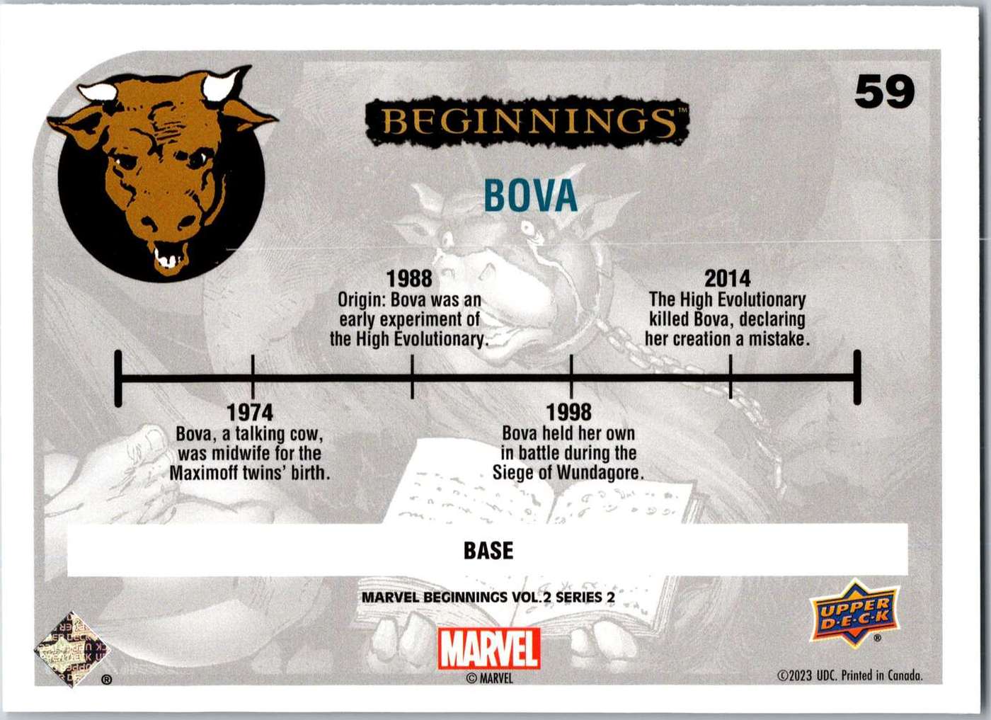 Bova back card image