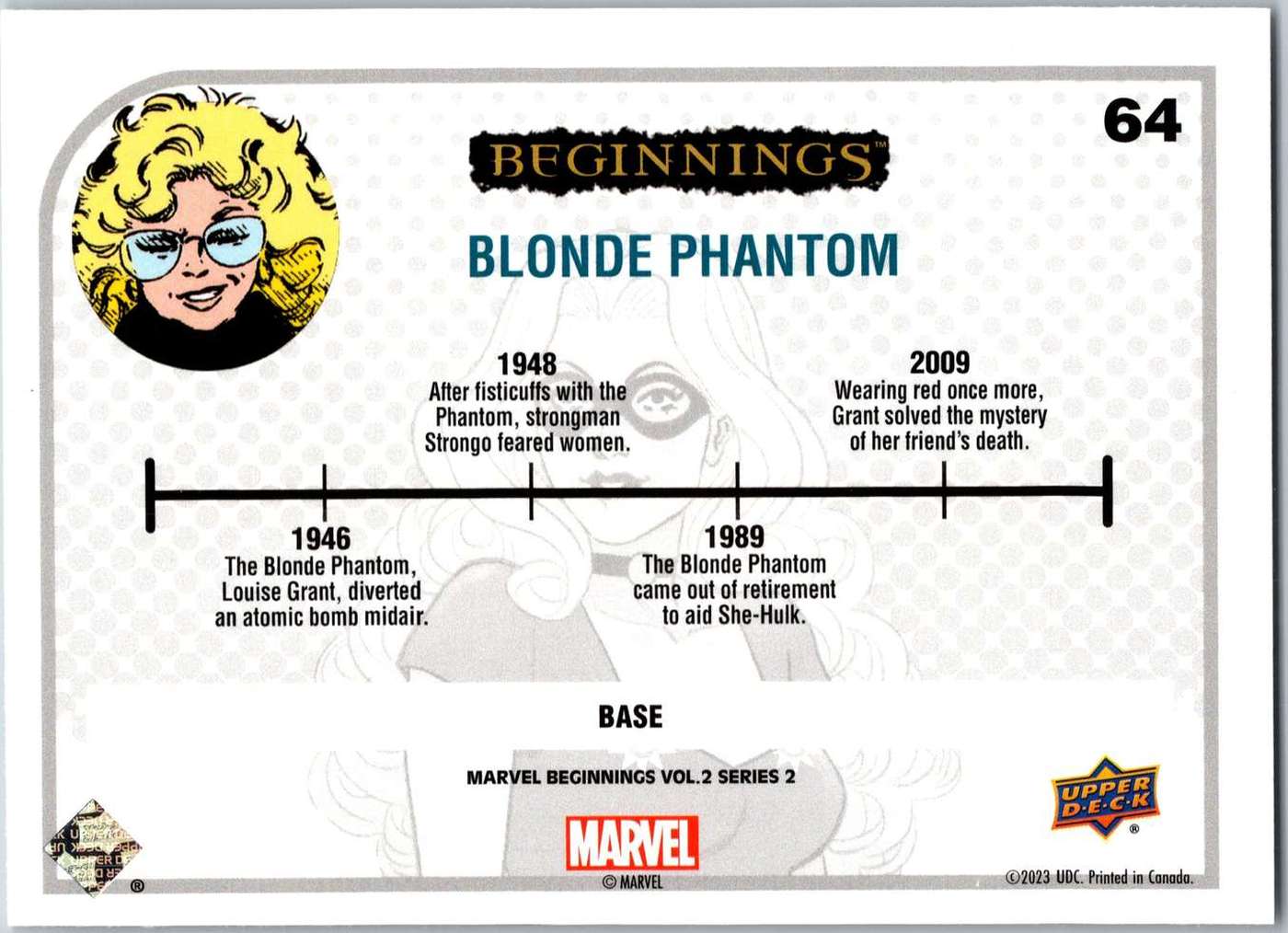 Blonde Phantom back card image