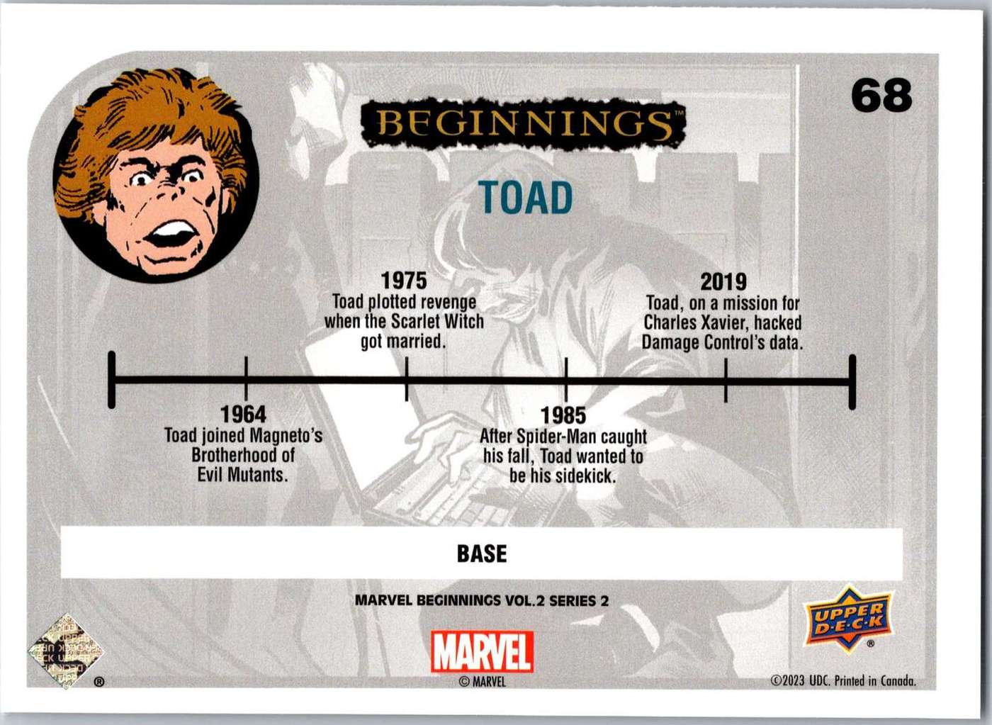 Toad back card image