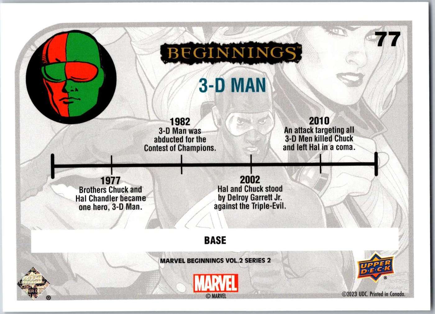 3-D Man back card image