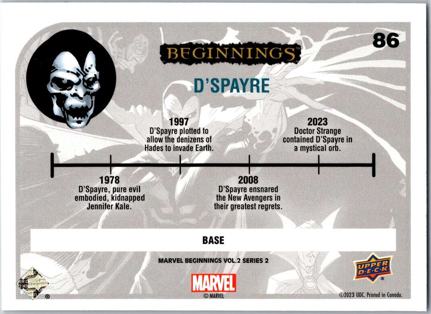 D'Spayre back card image