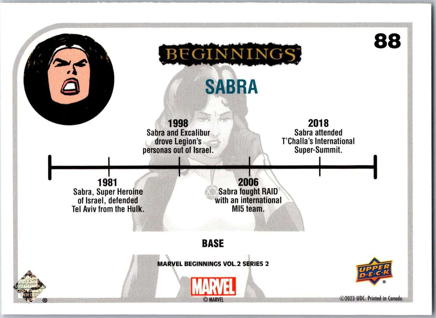 Sabra back card image