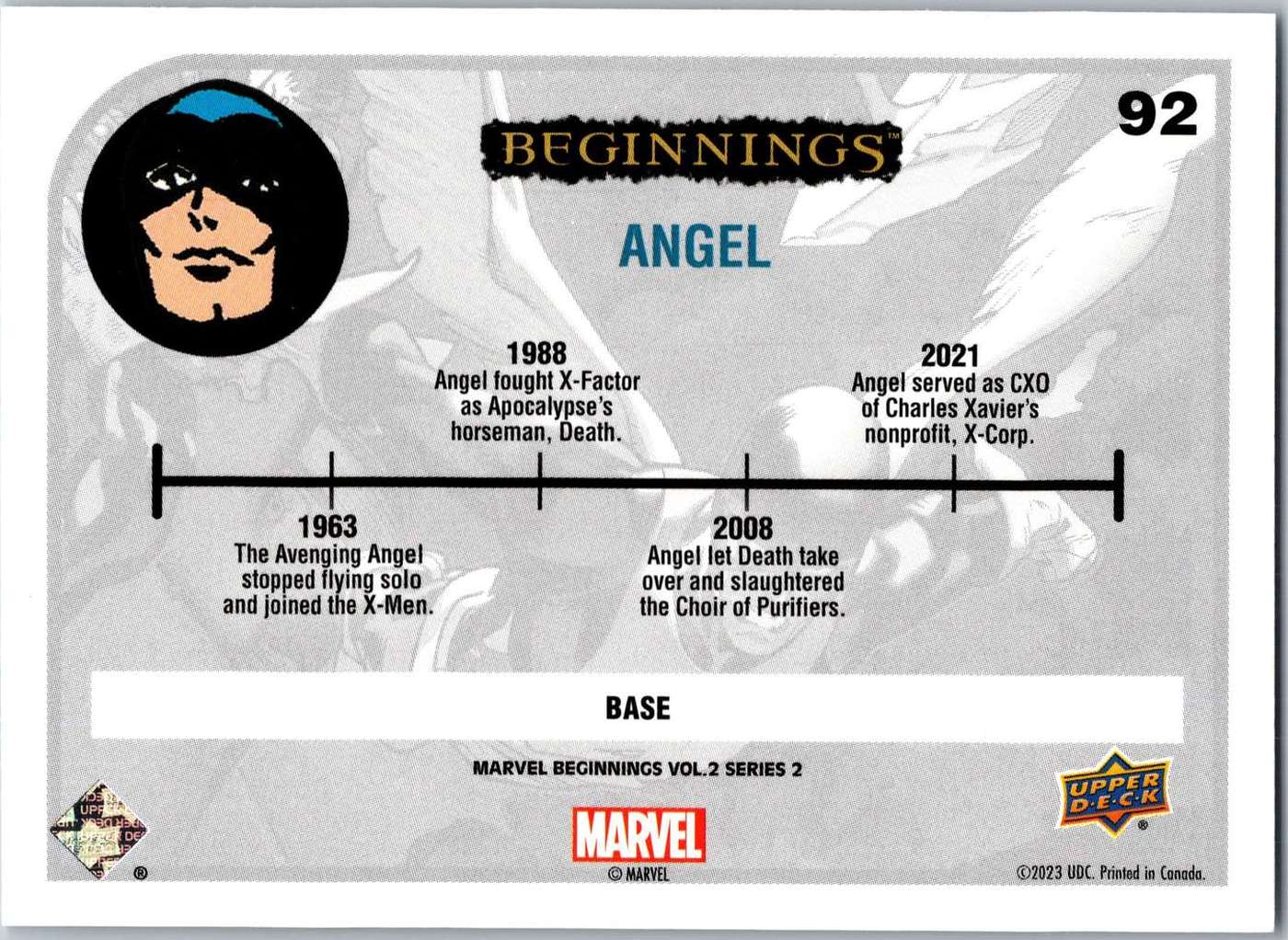 Angel back card image