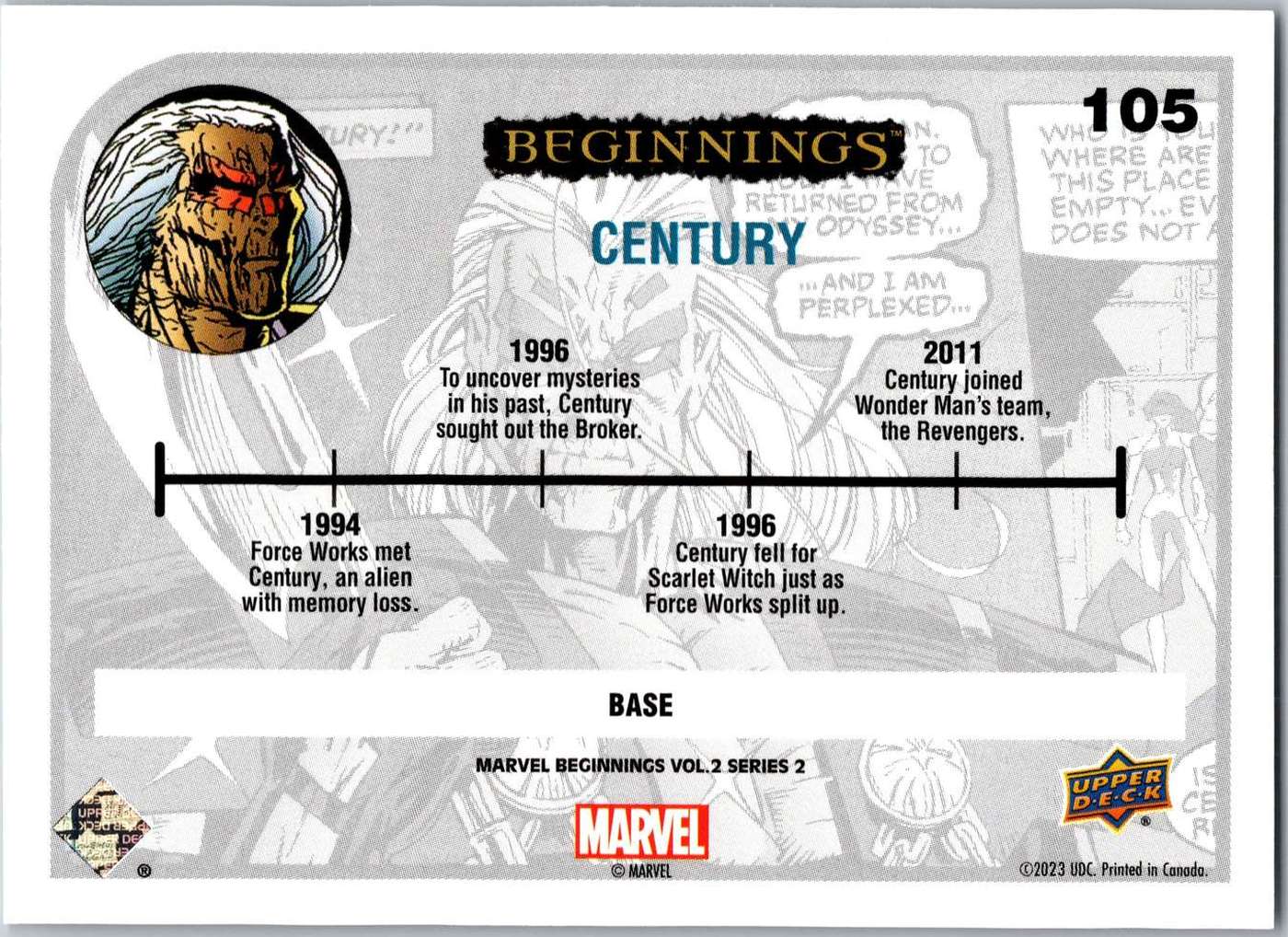 Century back card image