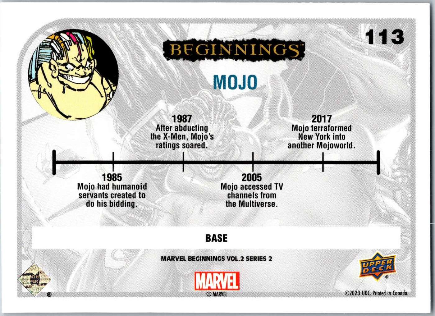 Mojo back card image