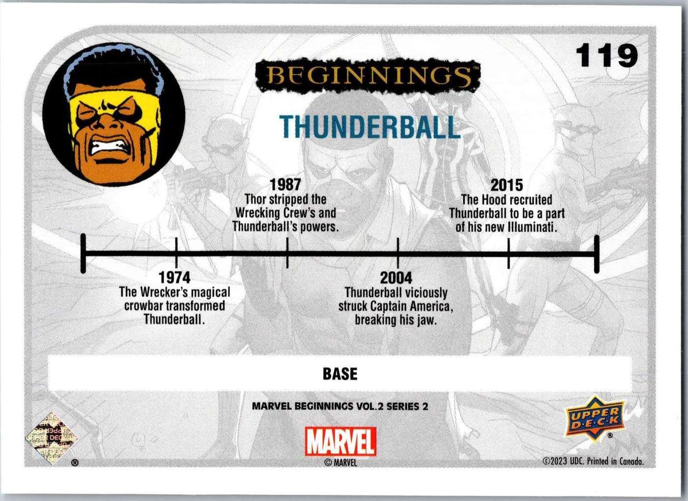 Thunderball back card image