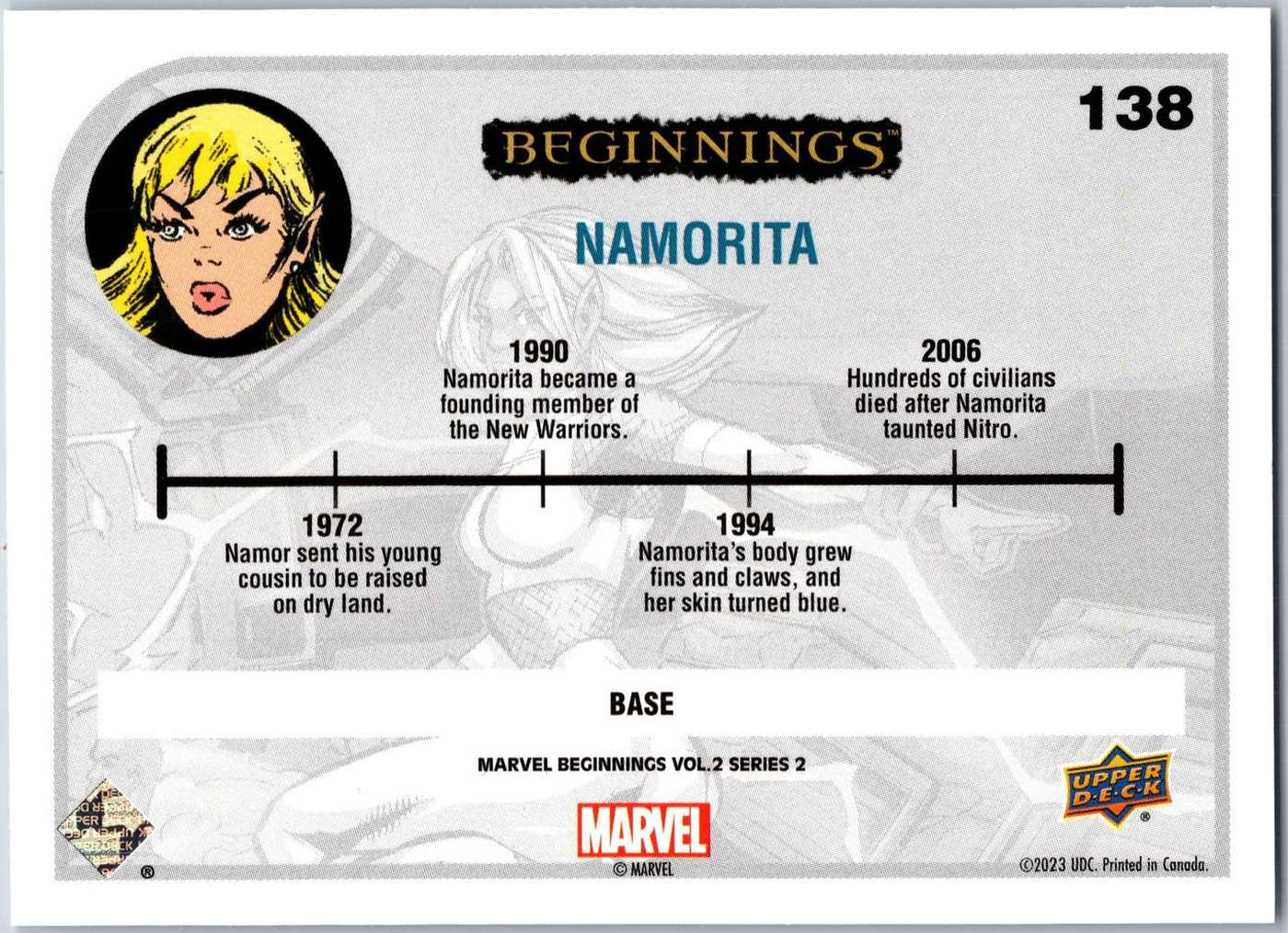 Namorita back card image