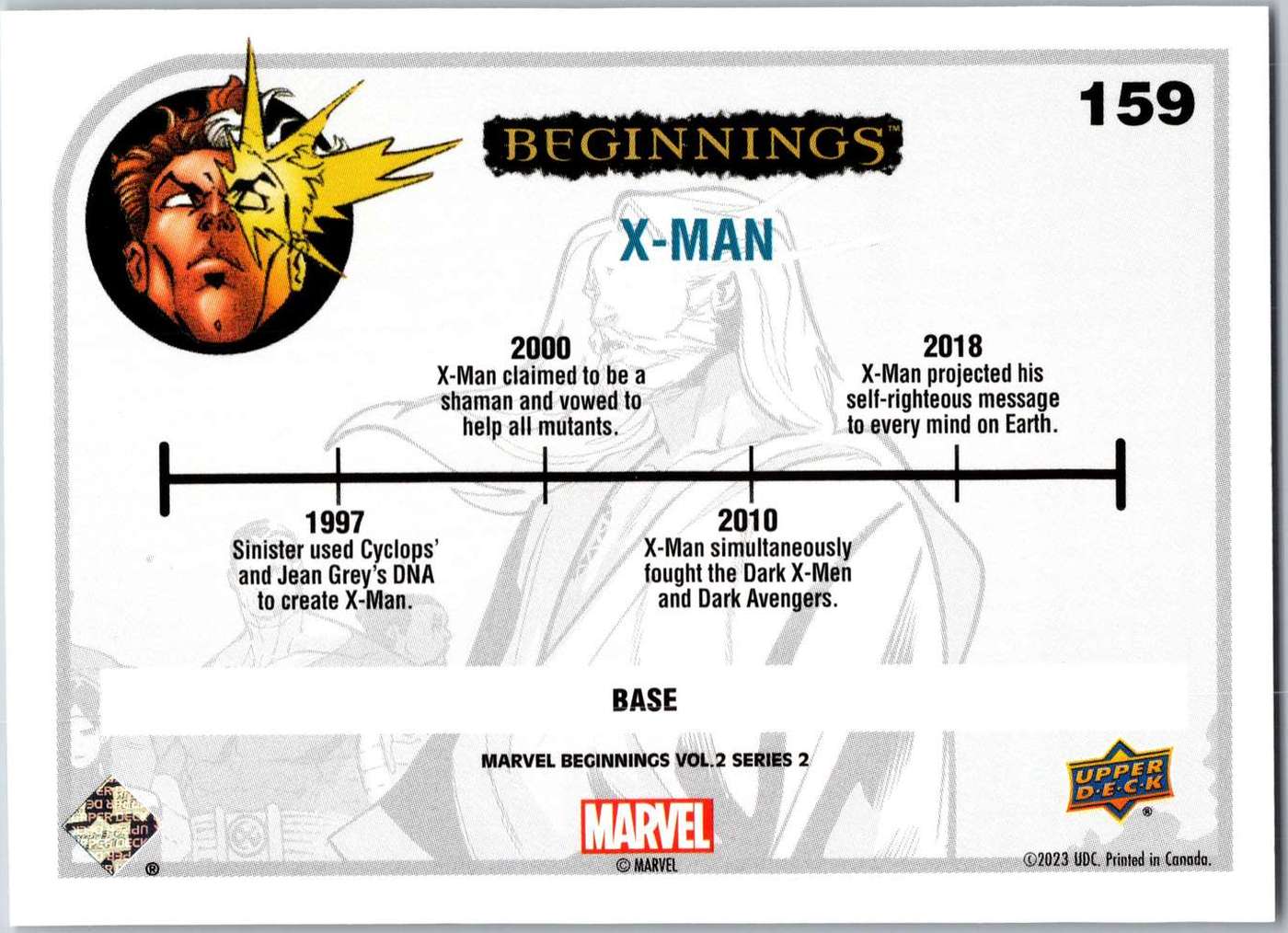 X-Man back card image