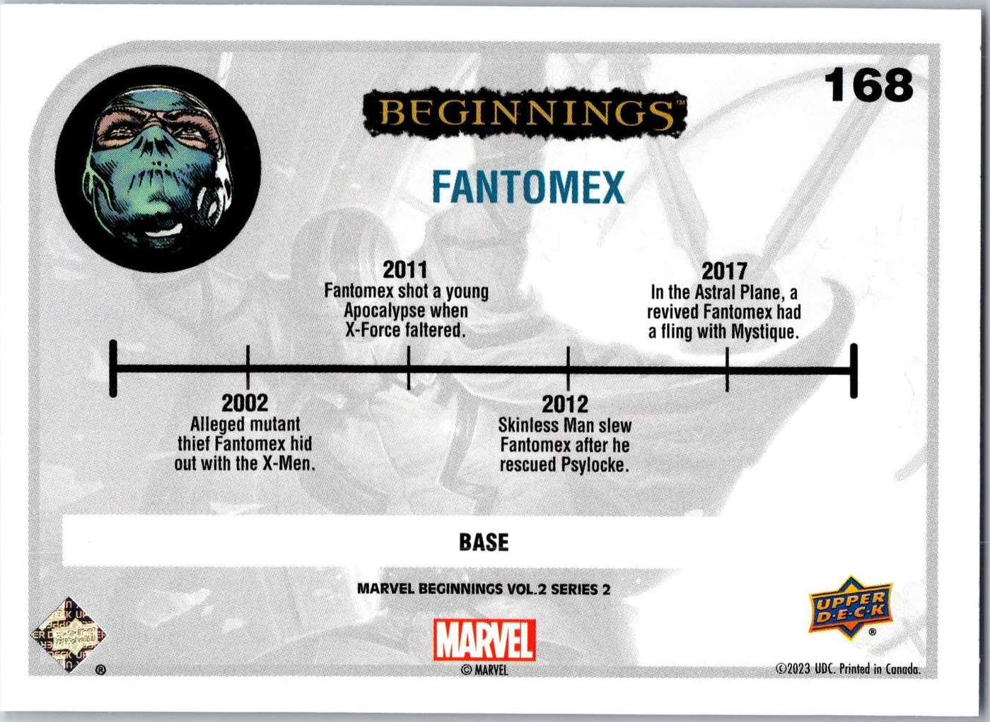 Fantomex back card image