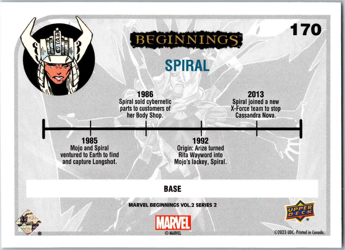 Spiral back card image