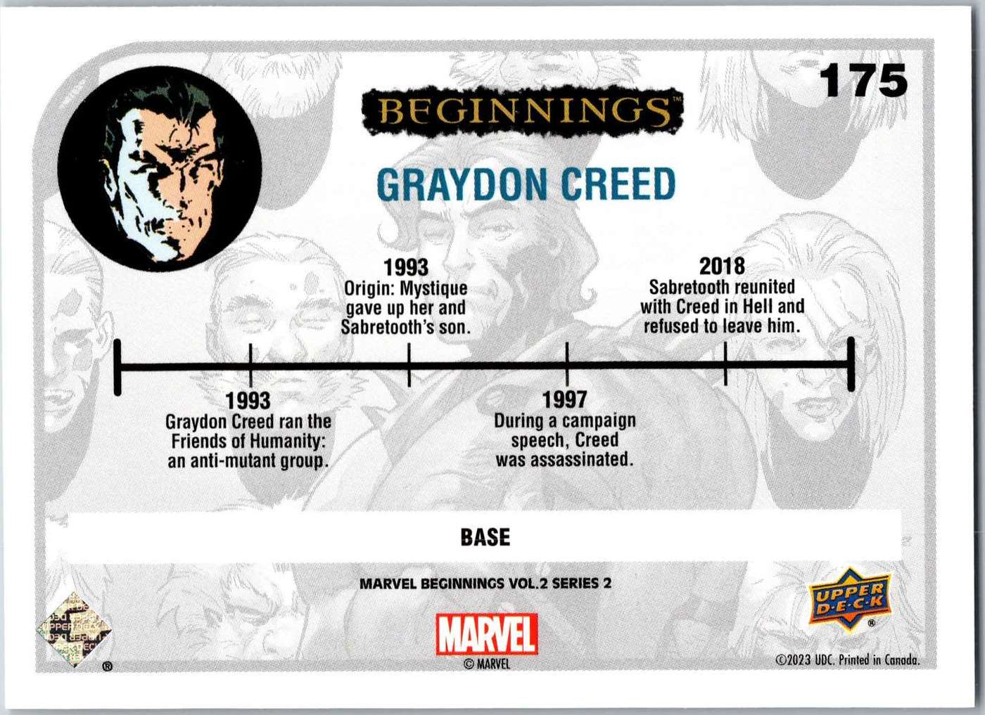 Graydon Creed back card image