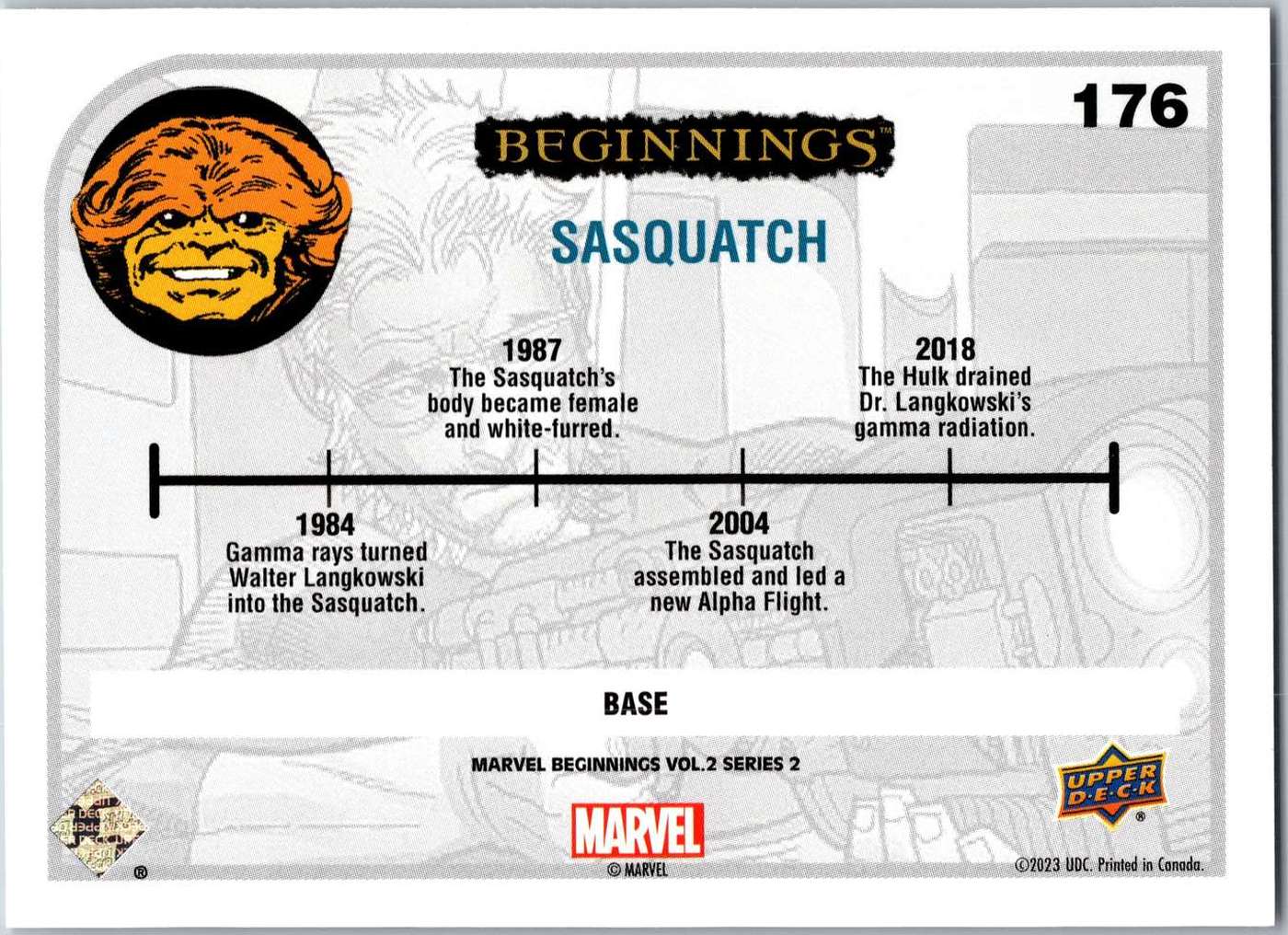 Sasquatch back card image
