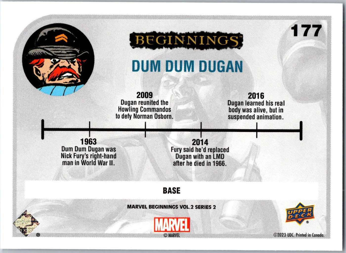 Dum Dum Dugan back card image